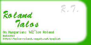 roland talos business card